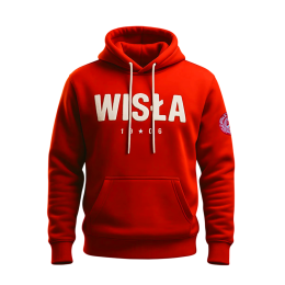 Czerwona bluza z kapturem "Wisła 1906" dziecięca