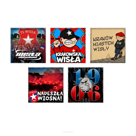 Vlepki 77 seria TS Wisła(pakiet 30 sztuk)
