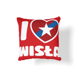 Poduszka minky "I LOVE WISŁA"