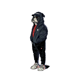 Magnes "Buldog w dresie"