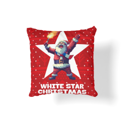 Poduszka minky "WHITE STAR CHRISTMAS"