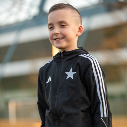 Kurtka dziecięca wiatrówka ADIDAS GWIAZDA czarna