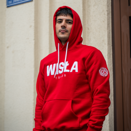 Czerwona bluza z kapturem "Wisła 1906"