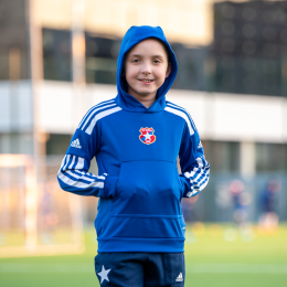 Bluza dziecięca z kapturem ADIDAS niebieska TS WISŁA